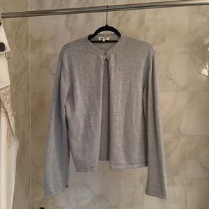 Djerf Avenue Button Up Cardigan Grey Melange Size XS